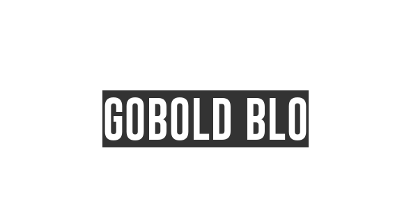 Gobold Blocky font thumb